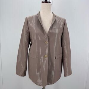 Jil Sander Shiny Blazer Women 40 Quiet Luxury Capsule Italy Career Office Preppy